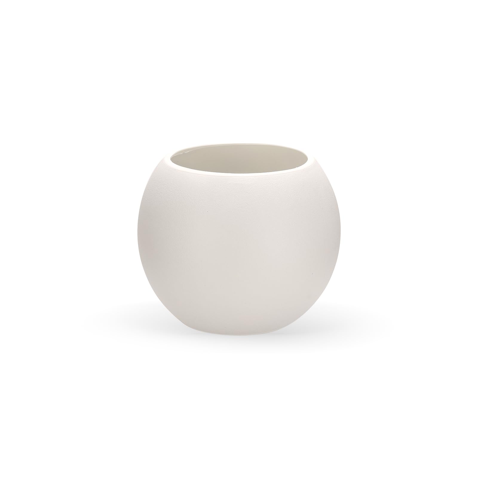 Yaghpy Large Round Planter Beige 13.78in Diameter 11in