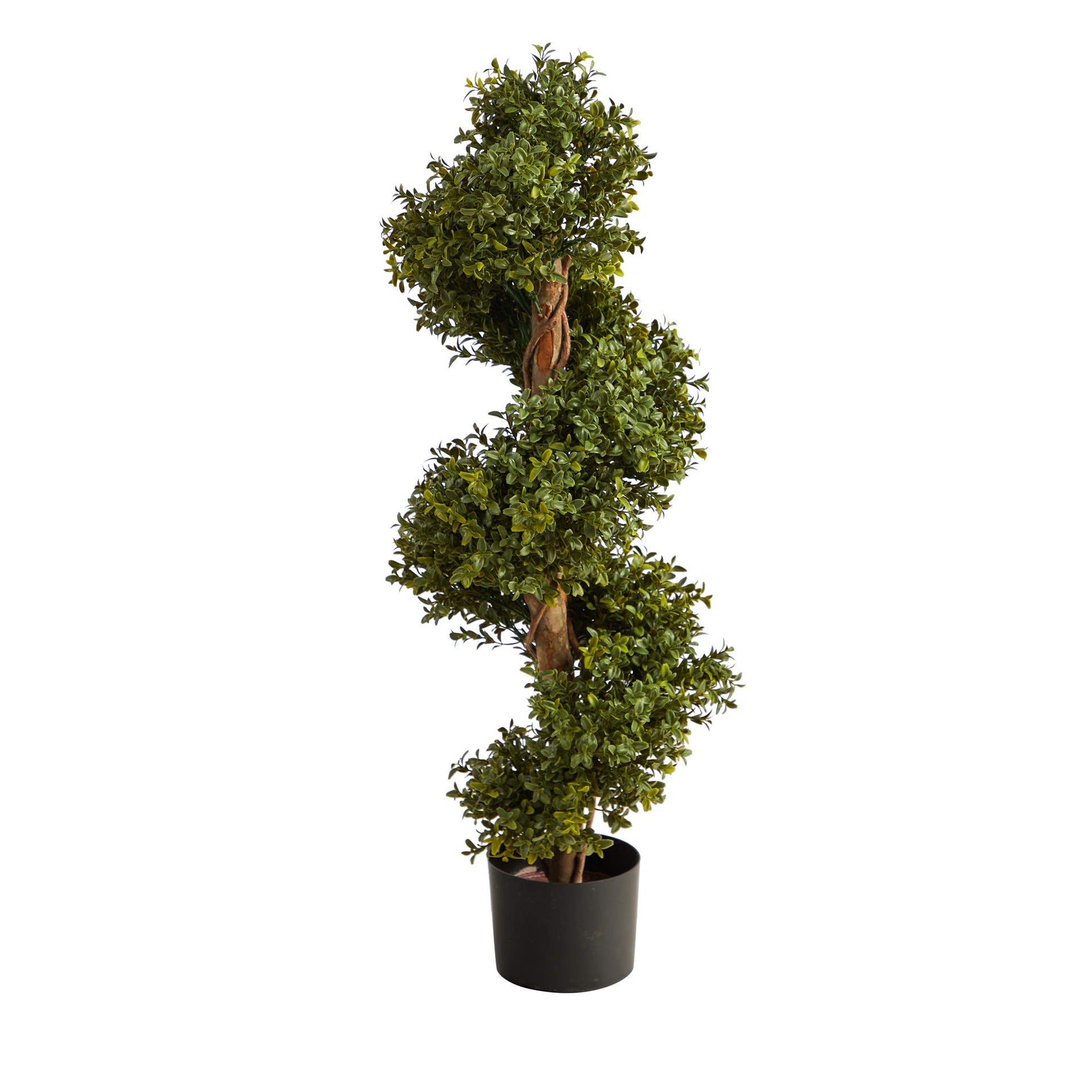Nearly Natural 33in Artificial Boxwood Spiral Topiary Tree