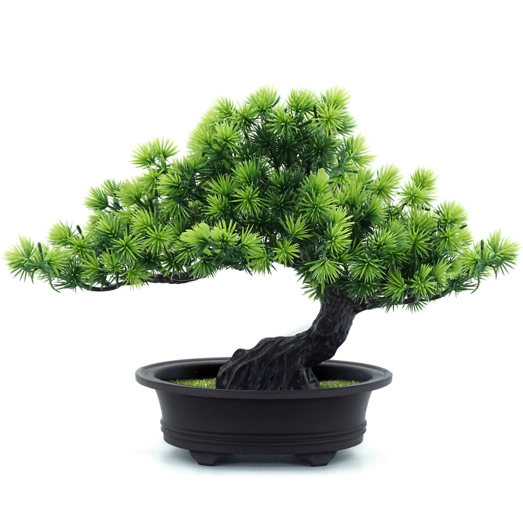 Yoerm Artificial Bonsai Tree Green Nine Point Five Inch Tall