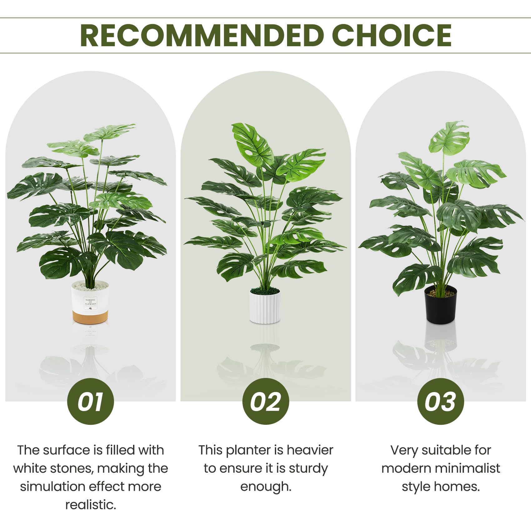 Guheake 26-Inch Artificial Palm Tree With Gold Pot