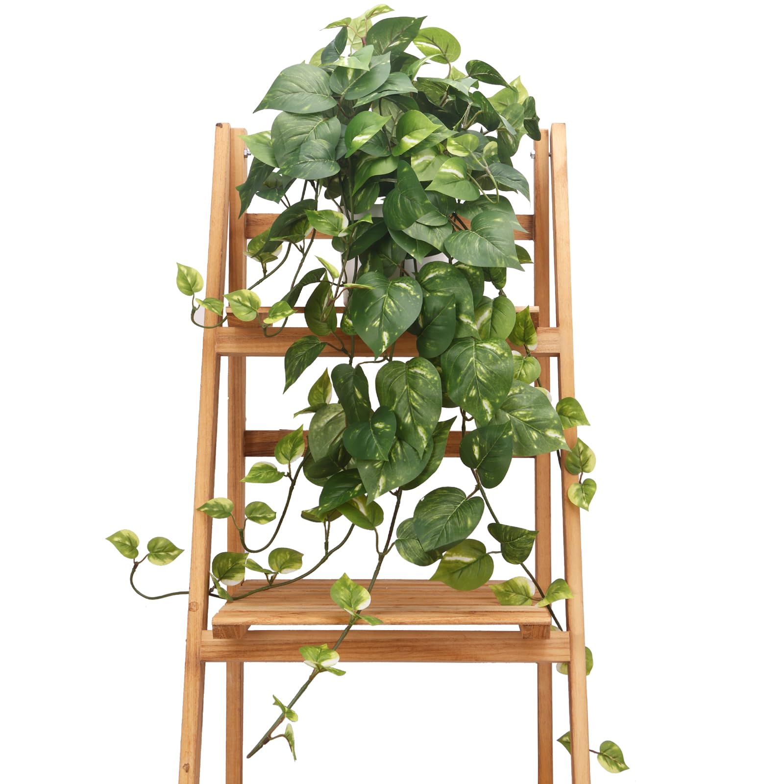 CEWOR 32 Inch Pothos Fake Plant With White Pot Green Decor