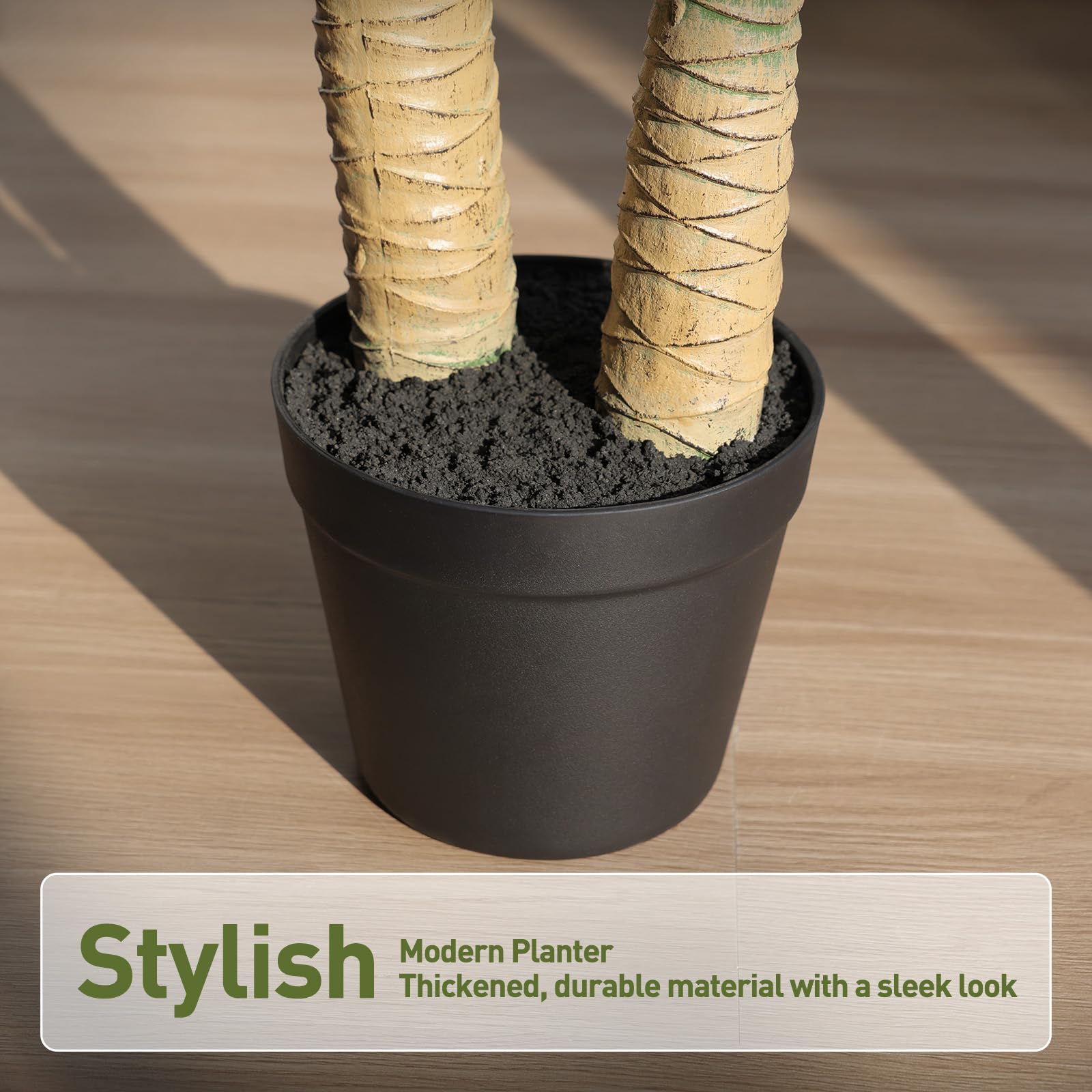 VeriNatural 4ft Artificial Dracaena Tree With Cement Pot