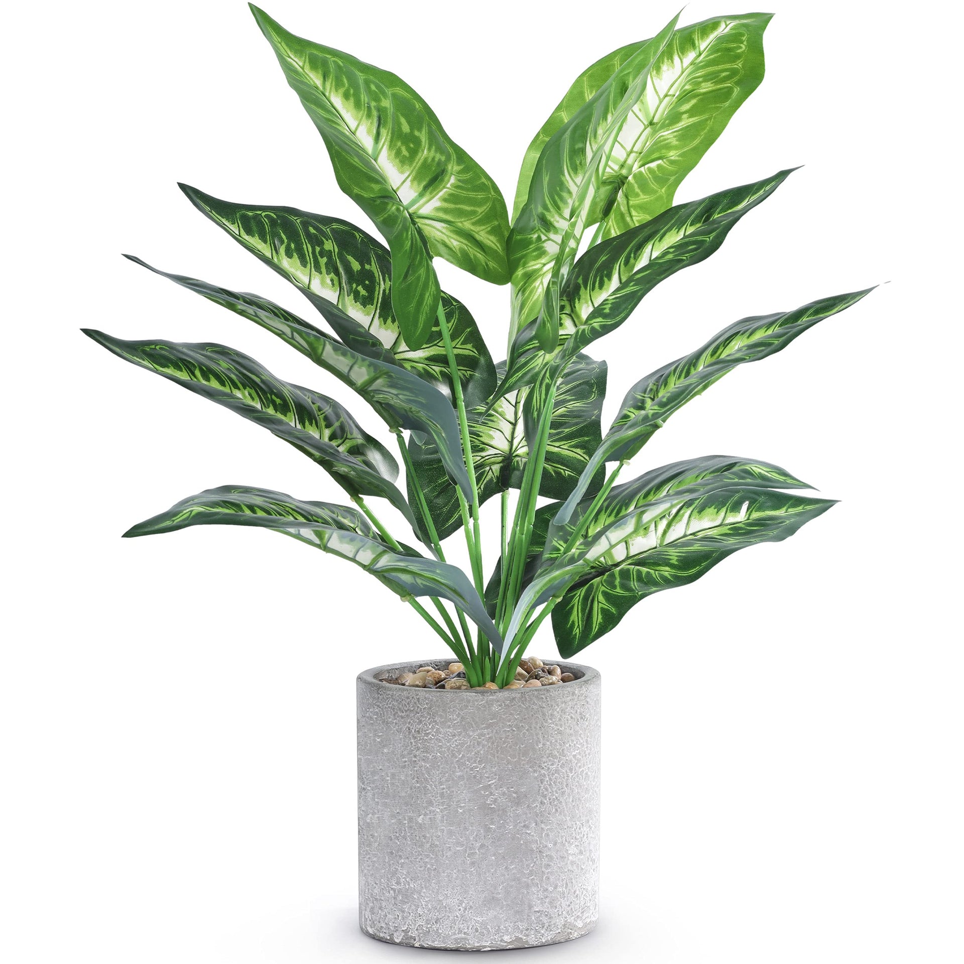 WUKOKU 16 Inch Artificial Sage Green Desk Plant For Home